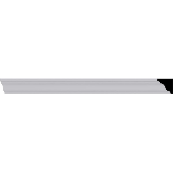 Ekena Millwork 3/4"H x 3/4"P x 94 1/2"L, (1" Repeat), Hillsborough Traditional Smooth Crown Moulding MLD02X01X01HI - main